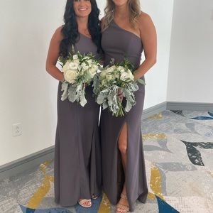 Bella Bridesmaids Dress Caviar Gray BB138